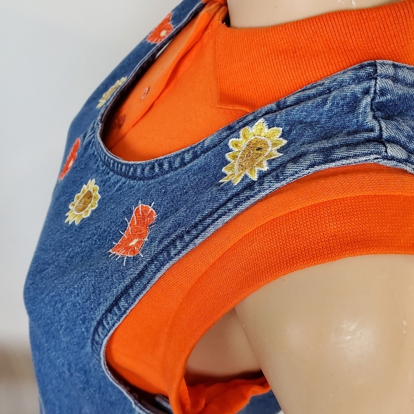 SOLD Vtg denim over-all dress - Picture 9 of 15